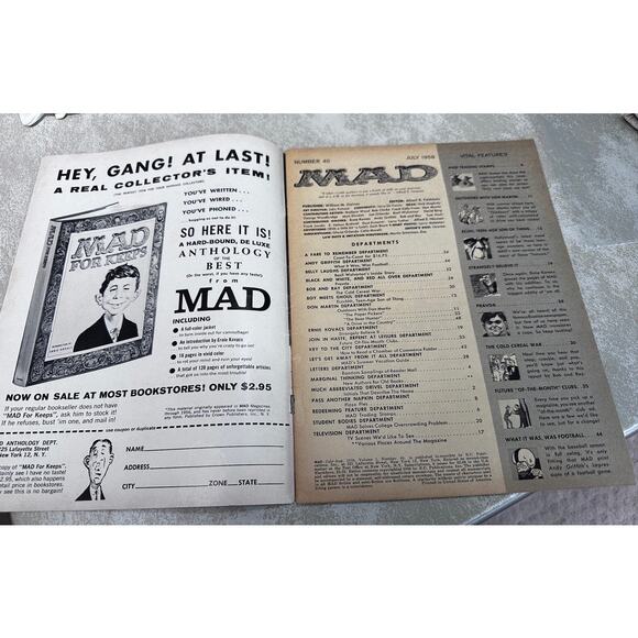 MAD Magazine #40 Alfred E Neuman 1958 Kelly Freas cover Andy - Picture 5 of 6